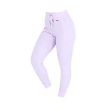 Imagem de Calça Feminina Ribana com Bolsos Jogger - Click Mais Bonita , Lilás
