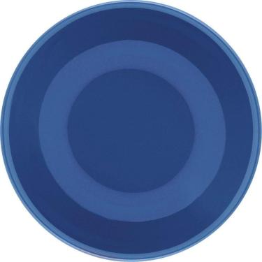 Imagem de Kit 8 Pratos Fundos Unni Blue Oxford Cerâmica 20,5cm