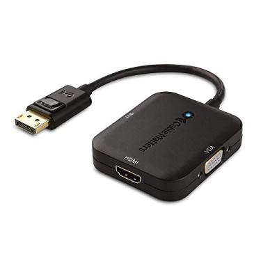 Imagem de Cable Matters Adaptador DisplayPort para HDMI com adaptador VGA e DVI 3 em 1 - suporta resolução 4K via HDMI
