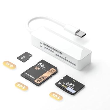 Imagem de Leitor de cartão micro SD para iPhone 15, [certificado MFi] USB Tipo C Memory SD Card Reader Adapter SD TF XD Picture Card Camera Viewer para iPhone 15 Pro/15 Pro Max/15