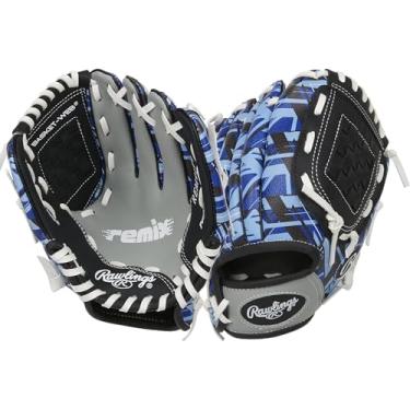 Imagem de Rawlings Série de luvas Remix | Luvas de beisebol juvenis e T-Ball | de mão esquerda | 23 cm | Azul