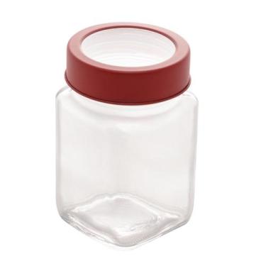 Imagem de Pote de Vidro com Tampa em Acrílico Gastro Vermelha 300ml 1327 - Lyor 