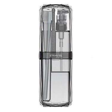 Imagem de Porta-escova de dentes portátil 8 em 1 estojo de armazenamento, escova de dentes e pasta de dente, gel de banho, pente, kit de viagem sub (cinza)