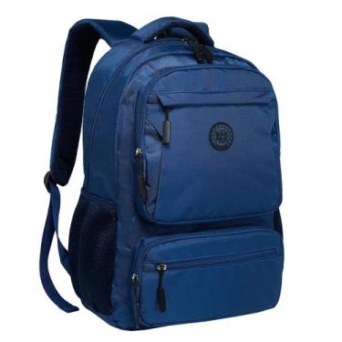 Imagem de Mochila Masculina Grande Jovenil Escolar Reforcada Bak Pak, Azul