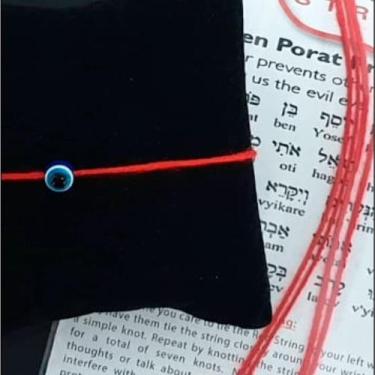 Imagem de Kit 2 pulseiras fita vermelha kabbalah cabala contra o mal olhado - At