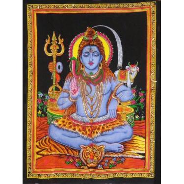 Imagem de Painel Indiano em Tecido - Deus Shiva - Loja da Índia