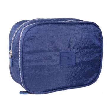 Imagem de Estojo Escolar 2 Divisórias Nylon Retangular Yepp MB13033-E, Azul Mari