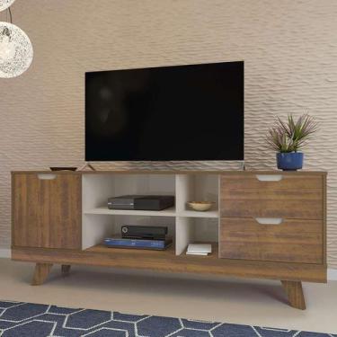 Imagem de Rack Michigan Pinho e Off White 160 cm - Artely