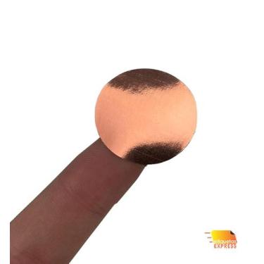 Imagem de Etiqueta Adesiva Bolinha Redonda Metalizada Holográfica 25x25mm - Etiq