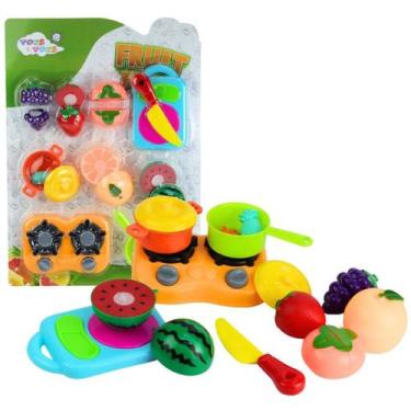 Imagem de Frutas Legumes Crec Comidinha Faca Tabua Corte Infantil. - Toys e Toys