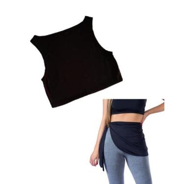 Imagem de Kit Cropped Regata liso básico + Tampa bumbum fitness - DE UMA MARIA P