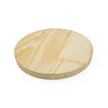 Imagem de Placa De Pinus Redonda Disco Redondo 15x15 Madeira Natural - Dupétriz