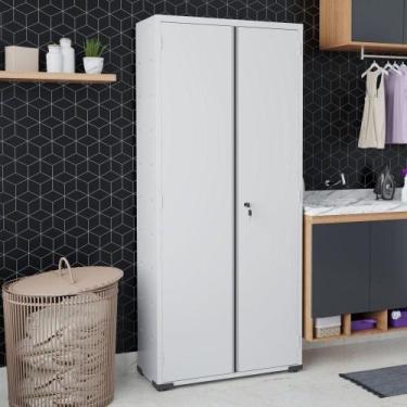 Imagem de Armário Aço Lavanderia Multiuso Organizador Ea311 Cinza - ELITE AÇO