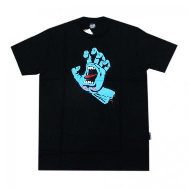 Imagem de Camiseta Santa Cruz  Screaming Hand Front - Preto/Azul-Masculino
