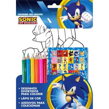 Imagem de Sonic Colorindo com Adesivos