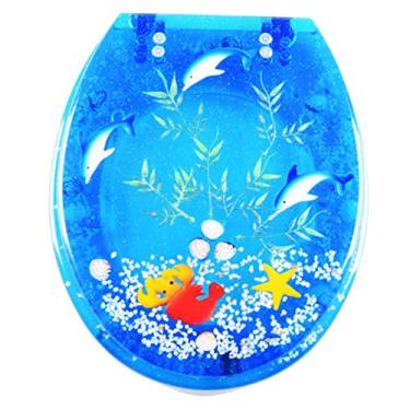 Imagem de Assento de vaso sanitário em forma de U/V/O Tampa de vaso sanitário universal com desaceleração, ultra resistente, tampa de assento de vaso sanitário espessada e fixa, tampa de banheiro para uso