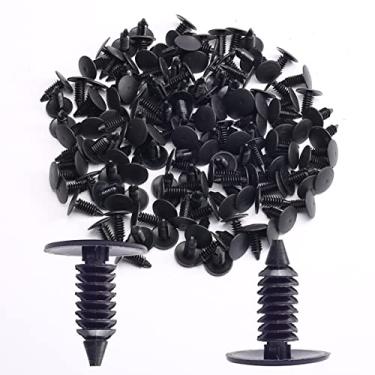 Imagem de PeakCar Carro Plástico Acabamento Bota Rebites Push Clip Fixer, 7 mm Orifício Retentor Para-choques Para-choques Para-choques Para-choques Parafuso Parafuso Carro Plástico Automotivo Push Pins Parafuso Para-choques, Rebites de Plástico Carro Retentores (Conjunto de 100)