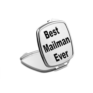 Imagem de Espelho compacto carteiro, presente para carteiro, melhor espelho carteiro, espelho fotográfico, espelho de maquiagem de viagem, espelho pequeno de mão, espelho de bolso portátil, ideia de aniversário