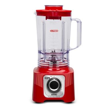 Imagem de Liquidificador Arno Powermax 1400W LN63, Vermelho, com 6 Lâminas Powelix Pro, 3,1L de Capacidade, 15 Velocidades e Design Moderno, 110V