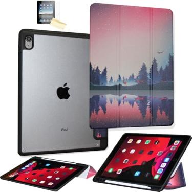 Imagem de JYtrend Capa à prova de choque para iPad A16 de 11 polegadas de 11ª geração/para iPad de 10ª geração (11 polegadas), capa inteligente com suporte transparente para A3354, A3355, A3356, A2696, A2757,