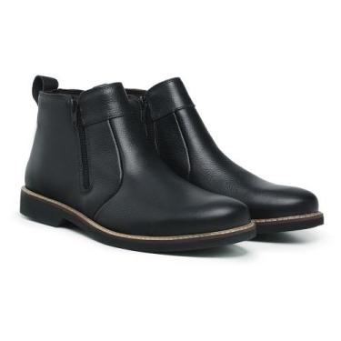 Imagem de Botina Masculino Moda All Black Estilo Agro  Dia a Dia - MARINA SHOES 