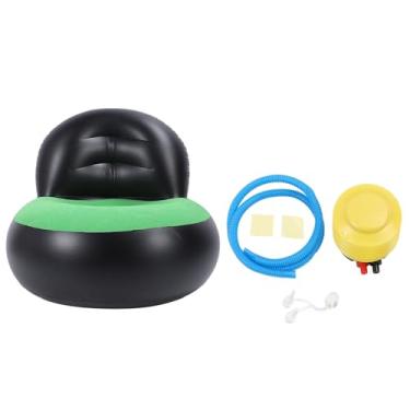 Imagem de Sofá Inflável TOPINCN, Poltrona Inflável Dobrável, sofá Portátil Com Armazenamento Compacto para Sala de Estar, Varanda, Jardim, Piscina (Preto)