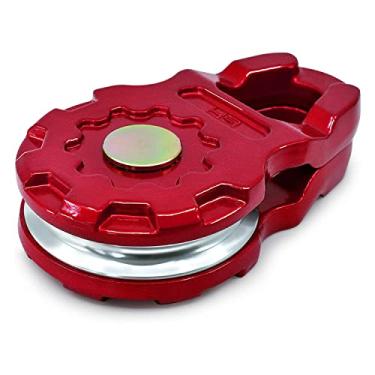 Imagem de GearAmerica Polia Ultra Snatch Block de alumínio vermelha | Sistema de polia de guincho resistente para corda sintética ou cabo de aço de até 9/40.6 cm | Dobre a capacidade do seu guincho, estenda a