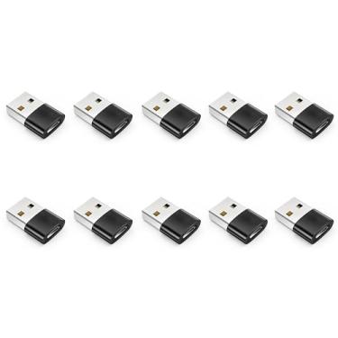 Imagem de Adaptador USB para USB C, pacote com 10, conversor de cabo carregador tipo C fêmea para macho para iPhone 15 14 13 12 Pro Max Plus, Apple Watch Ultra iWatch 9 8 7, MacBook Pro, iPad 10 9, Samsung