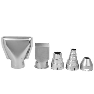 Imagem de FLEXMAN Kit de 5 bocais de pistola de calor, acessórios de bicos de soprador de calor de aço inoxidável multifunções universais