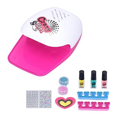 Imagem de JTLB Kit de glitter em pó para crianças, kit de esmalte de gel fácil de brincar com adesivo e acessórios, conjunto de arte de unha infantil com muitas opções divertidas para meninas (18284C)