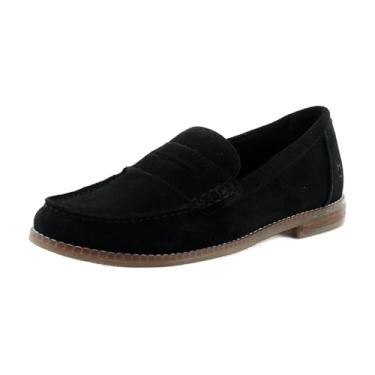 Imagem de Hush Puppies Mocassim masculino Wren Oxford, Camurça preta, 8 Wide