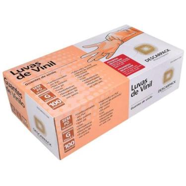 Imagem de Luva Procedimento G Vinil sem Talco - Caixa com 100 unidades - DESCARP