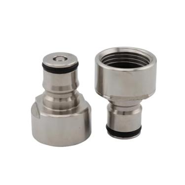 Imagem de Fabricação caseira de cerveja Home Brew Ball Lock Keg Coupler Adapter Stainless Steel Ball Lock Quick Disconnect Conversion Kit G5/8 Liquid OR Gas Post Acessórios para vinho(Gas)