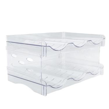 Imagem de Organizador de Garrafa de água Empilhável, Rack de Armazenamento de Copo de Mesa de Plástico, Porta -copos de Viagem Com Camada Dupla para Refrigerador de Despensa de Armário (3