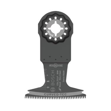 Imagem de BOSCH Lâmina multiferramenta oscilante Starlock multiferramenta de madeira curva-tec bimetálica Xtra-clean para aplicações em corte de madeira