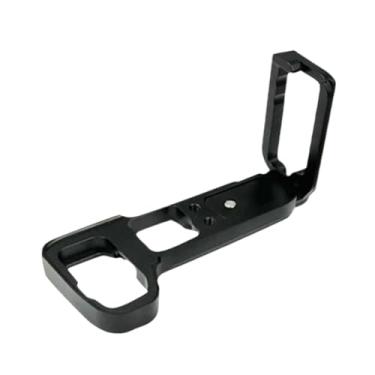 Imagem de AsrMyjcx Câmera L Placa de suporte Placa Retrato Photography Câmera de alumínio L Montagem do suporte para fixação fotográfica Cabeça hidráulica, Preto