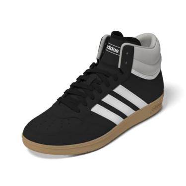 Imagem de adidas Tênis de basquete unissex adulto Hoops 4.0 cano médio, Tinta/branco/chiclete, 12 Women/11 Men