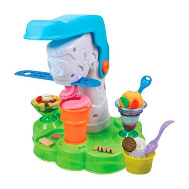 Imagem de SUNNY, Massinha de Modelar, Ki Massa, Sorveteria, Máquina de Sorvete, com 4 Potes de Massinha