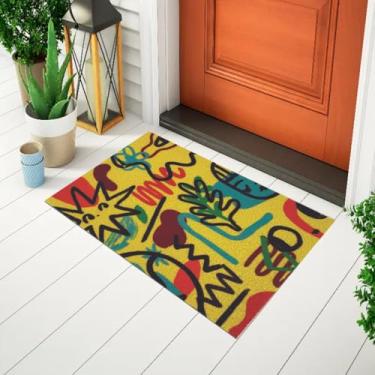 Imagem de Tapete De Porta Capacho Divertido Psicodelic