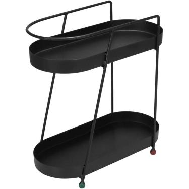 Imagem de SUPORTE PARA VASOS PLANTA CACHEPÔ 2 NIVEIS HOME&CO METAL 36x35x17cm PRETO