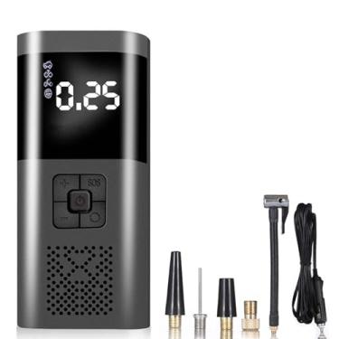 Imagem de Compressor de Ar Compressor de Ar Inflador de Pneus Compressor de Ar Portátil de Carro Portátil para Bola de Motocicleta de Bicicleta de Carro (arame)