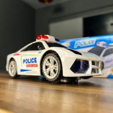 Imagem de Carrinho Policia Infantil Menino Bate Volta Som Luz 3d - Toy King
