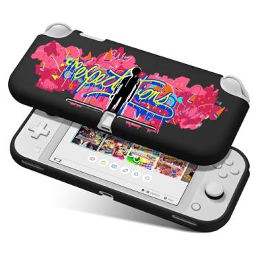 Imagem de Xcitifun Protective Case Designed for Nintendo Switch Lite Soft TPU Cases for Girls Boys Kids Cute Kawaii Character Cartoon Protect Shell Compatible with Nintendo Switch Lite Cover - Black Graffiti