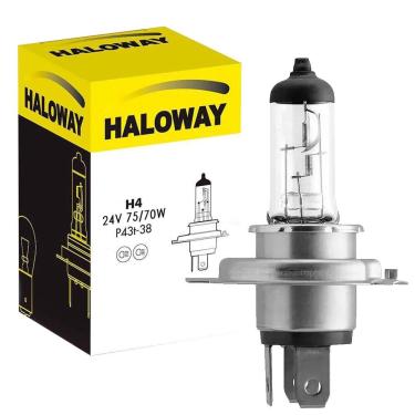 Imagem de Lâmpada Haloway Halógena H4 Biodo 24V 75/70W P43t-38 Farol