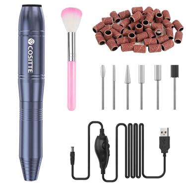 Imagem de Furadeira de unhas elétrica cositte para unhas acrílicas cinza