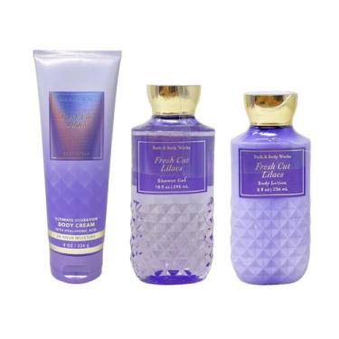 Imagem de Bundle Bath & Body Works Fresh Cut Lilacs Creme corporal 240 ml, gel d