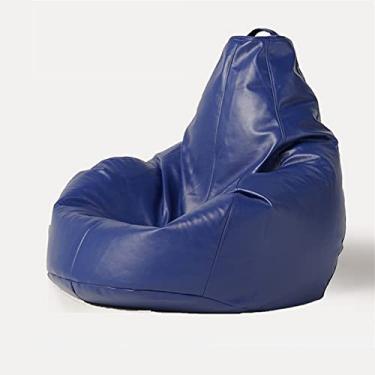 Imagem de JOEUQK Capa para cadeira, pufe grande, poltrona para adultos, sofá individual de lazer em casa quarto sala de estar capa de espreguiçadeira preguiçosa assento de feijão pufe sofá pufe móveis