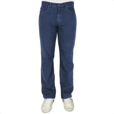 Imagem de Calça Jeans Masculina Tradicional - R7, 40, Azul escuro