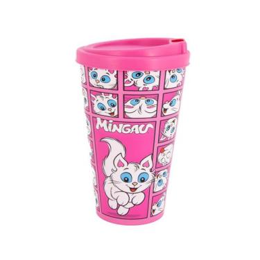 Imagem de Kit 6 Copo Bucks Turma da Mônica Com Tampa 550ml Mingau