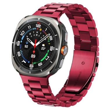 Imagem de SPINYE Pulseiras de relógio compatíveis com Samsung Galaxy Watch Ultra de 47 mm, pulseira de metal inoxidável sólido sem lacunas para Galaxy Watch 7 Ultra de 47 mm (2024) feminino e masculino